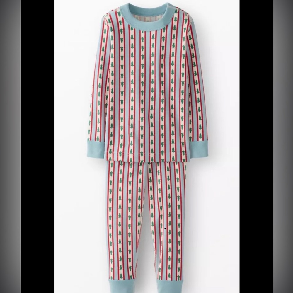 *hanna* Striped Kids Pajamas with Christmas Tree Print * organic *unisex